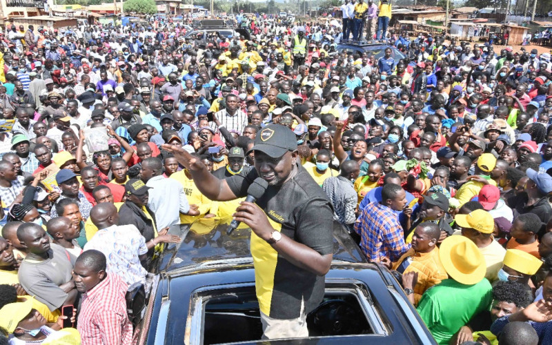 Deputy Ruto during a Campaign Trail in Trans Nzoia