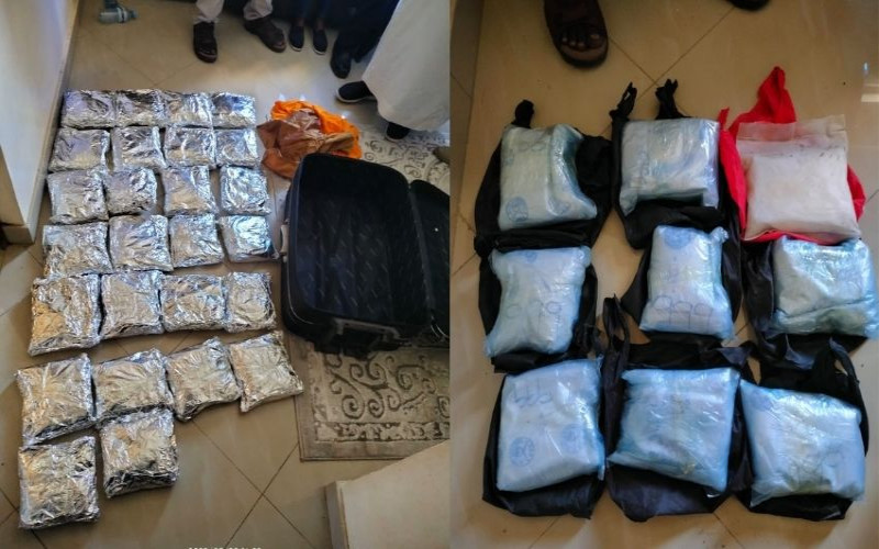 The Kshs100 Million consignment of cocaine recovered in Mombasa PHOTO:DCI, Twitter