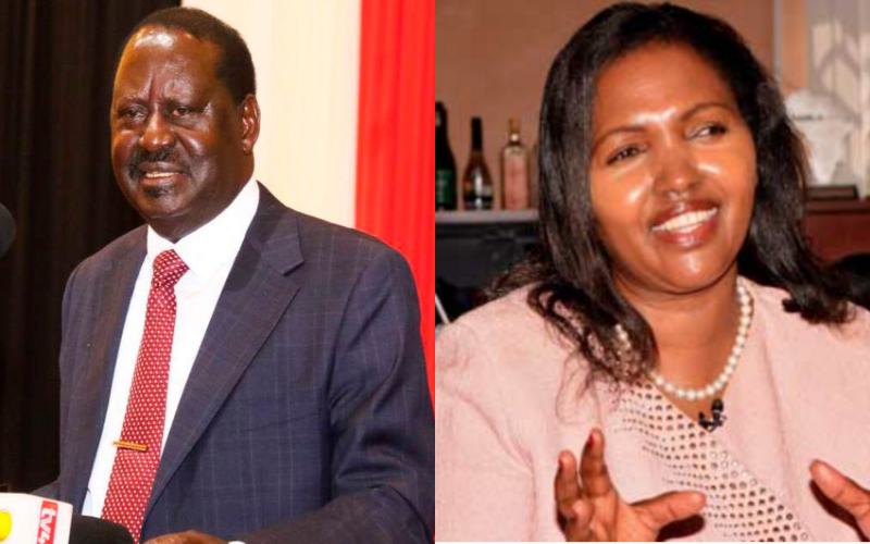 Azimio One Kenya party leader Raila Odinga and Keroche CEO Tabitha Karanja COURTESY