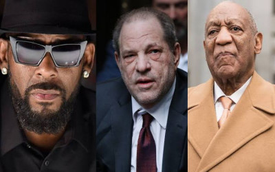 Convicted sexual offenders R.Kelly, Harvey Weinstein and Bill Cosby. COURTESY