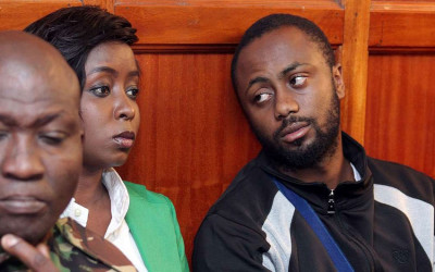 Jacque Maribe and Jowie Irungu in court. COURTESY