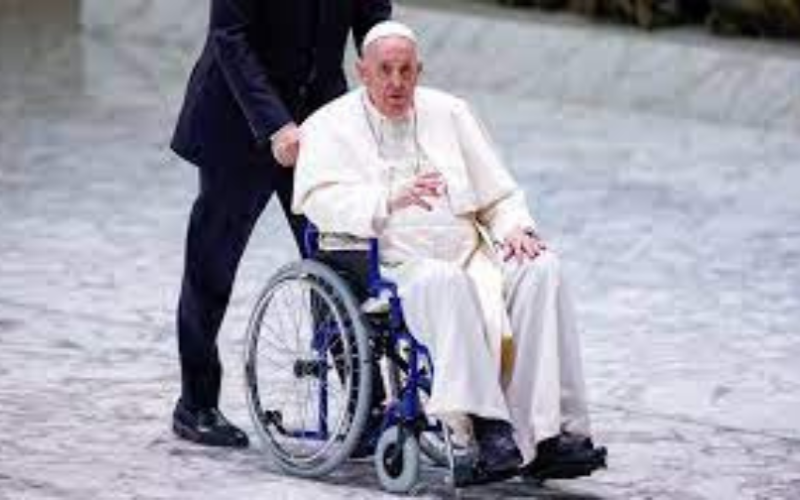 Pope Francis on Wheelchair PHOTO: Sky News