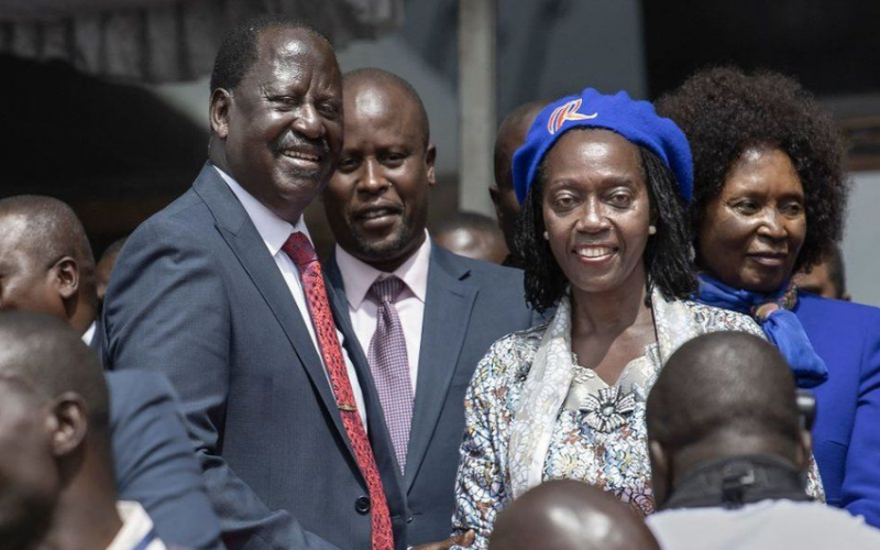 Raila Odinga ad Her Running mate Martha Karua PHOTO: BBC