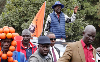 AZIMIO FLAGBEARER RAILA ODINGA WAVING AT SUPPORTERS AFTER FILING PETITION AT THE SUPREME COURT FILE|COURTESY