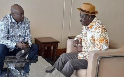 DP Rigathi Gachagua having talks with Raila Odinga FILE:COURTESY
