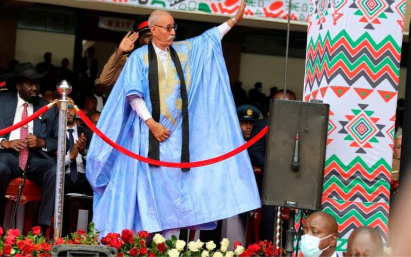 Sahrawi's President Brahim Ghali at Ruto's Inauguration IMAGE:NMG