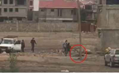 A screen grab of the footage of the shooting scene. PHOTO:The Nation