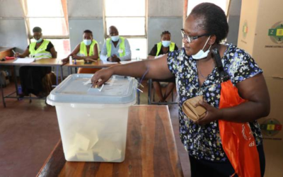 A voter casting her ballot during the 2017 elections. COURTESY