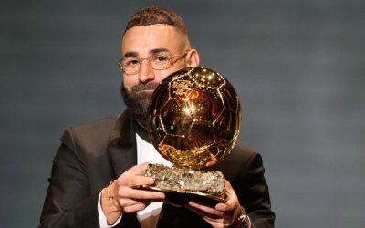 Real Madrid's Karim Benzema after he won the 2022 Ballon d'Or.. PHOTO:AP
